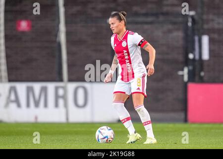 AMSTERDAM, NIEDERLANDE - 16. SEPTEMBER: Sherida Spitse von Ajax während des Azerion Eredivisie Vrouwen-Spiels zwischen Ajax und Fortuna Sittard am 16. September 2022 in De Toekomst in Amsterdam, Niederlande (Foto von Patrick Goosen/Orange Picics) Credit: Orange Pics BV/Alamy Live News Stockfoto