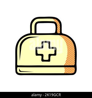 Doctor Bag Icon isoliert auf weißem Hintergrund aus der medizinischen Sammlung. Doctor Bag Icon trendy und moderne Doctor Bag Symbol für Logo, Doctor Bag Icon si Stockfoto