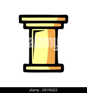 Säule Symbol isoliert auf weißem Hintergrund aus der Museumssammlung. Säule Symbol trendy und moderne Säule Symbol für Logo, Säule Symbol einfaches Zeichen. pilla Stockfoto