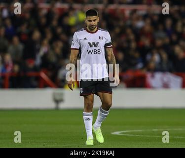 Nottingham, Großbritannien. 16. September 2022. Aleksandar Mitrovi? #9 von Fulham während des Premier League-Spiels Nottingham Forest gegen Fulham im City Ground, Nottingham, Großbritannien, 16.. September 2022 (Foto von Gareth Evans/News Images) in Nottingham, Großbritannien am 9/16/2022. (Foto von Gareth Evans/News Images/Sipa USA) Quelle: SIPA USA/Alamy Live News Stockfoto