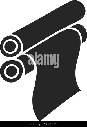 Handgezeichnetes Symbol für die Druckrolle in der Vektorgrafik „Doodle Sketch“ Stock Vektor