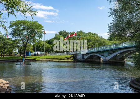 Toronto Islands Park Center Island Bridge. Toronto, Ontario, Kanada. Stockfoto