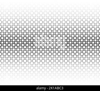 Geometrisches Muster von schwarzen Figuren auf weißem Hintergrund.nahtlos in eine Richtung.32 Figuren in der Höhe.Option mit einem DURCHSCHNITTLICHEN Ausblenden. STRAHLUNGSMETHODE.RO Stock Vektor