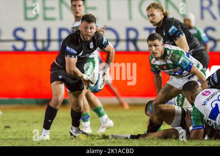 Monigo Stadium, Treviso, Italien, 16. September 2022, Ali Price (Glasgow Warriors) während Benetton Rugby vs Glasgow Warriors - United Rugby Championship Match Credit: Live Media Publishing Group/Alamy Live News Stockfoto