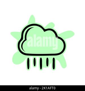 Regen Symbol isoliert auf weißem Hintergrund aus Wetterkollektion. Regen Symbol trendy und moderne regen Symbol für Logo, regen Symbol einfaches Zeichen. Regen Symbol fl Stockfoto