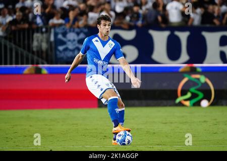 Mario Rigamonti Stadion, Brescia, Italien, 16. September 2022, Andrea Papetti (FC Brescia) während des Spiels Brescia Calcio gegen Benevento Calcio - Italienischer Fußball der Serie B Stockfoto