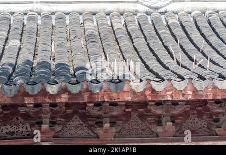 Das Gebäude und das Innere des Zhongwang Landhauses des Himmlischen Königreichs Taiping in Suzhou, China Stockfoto