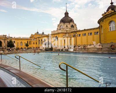 Széchenyi Thermalbad, Thermalquellen und Bäder, Budapest, Ungarn Stockfoto