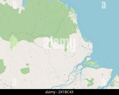 Amapa, Bundesstaat Brasilien. Öffnen Sie Die Straßenkarte Stockfoto
