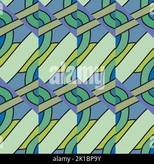 Abstrakt trendige nahtlose Muster mit handgezeichneten bunten Formen gesetzt Stock Vektor