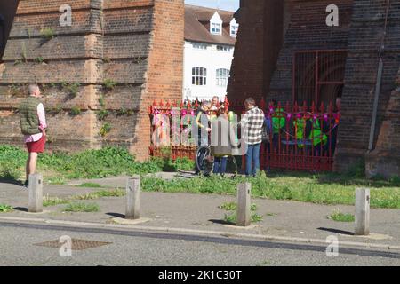 Colchester, Großbritannien. 17.. September 2022. Der viktorianische Wasserturm in Colchester, der vor Ort als „Jumbo“ bekannt ist, wurde im Rahmen der jährlichen Heritage Open Days erstmals der Öffentlichkeit zugänglich gemacht. Der Turm ist der höchste Wasserturm in England und ist nach dem Elefanten benannt, der 1882 vom Londoner Zoo an Barnums Zirkus verkauft wurde. Kredit: Eastern Views/Alamy Live Nachrichten Stockfoto