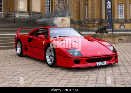 Ferrari F40 ‘F40 BG’ auf dem Concours D’Elegance, der am 4.. September 2022 im Blenheim Palace stattfand Stockfoto