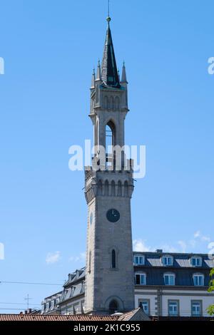 Turm des Hauptbahnhofs, Konstanz, Bodensee, Baden-Württemberg, Deutschland Stockfoto