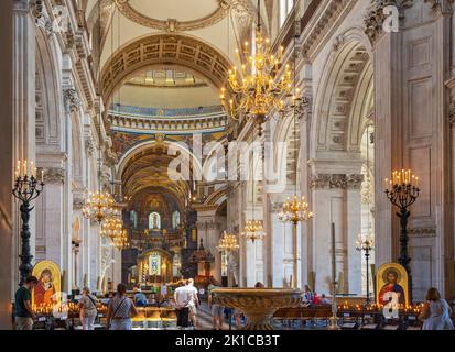 St. Paul's Cathedral Interior London England, Großbritannien Stockfoto