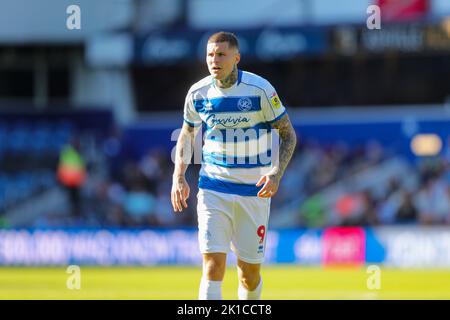 London, Großbritannien. 17. Sep, 2022. Während des Sky Bet Championship Spiels zwischen Queens Park Rangers und Stoke City im Loftus Road Stadium, London am Samstag, 17.. September 2022. (Kredit: Ian Randall | MI News) Kredit: MI News & Sport /Alamy Live News Stockfoto
