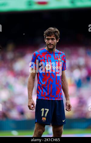 Barcelona, Spanien, 17, September 2022. Spanische La Liga: FC Barcelona / Elche CF. (17) Marcos Alonso Credit: JG/Alamy Live News Stockfoto