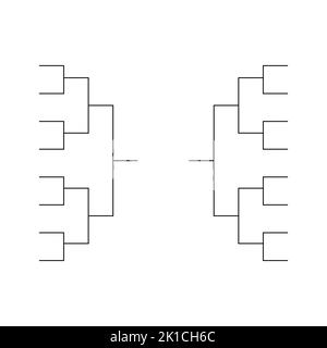 Satz von Bracket-Sportturnier, leere Elimination Event Zeichen, Playoff-Spiel Vektor-Illustration. Stock Vektor