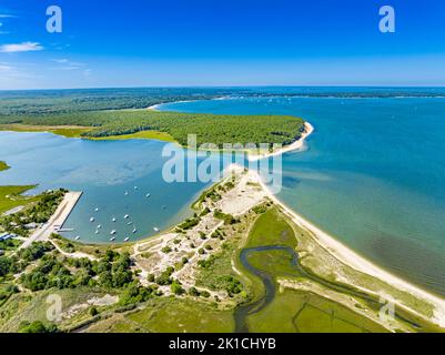 Luftaufnahmen vom Northwest Harbor County Park Stockfoto