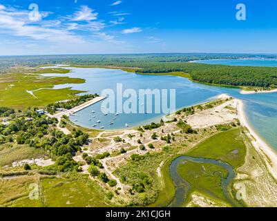 Luftaufnahmen vom Northwest Harbor County Park Stockfoto