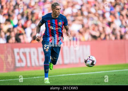 Barcelona, Spanien, 17, September 2022. Spanische La Liga: FC Barcelona / Elche CF. (22) Raphinha Credit: JG/Alamy Live News Stockfoto