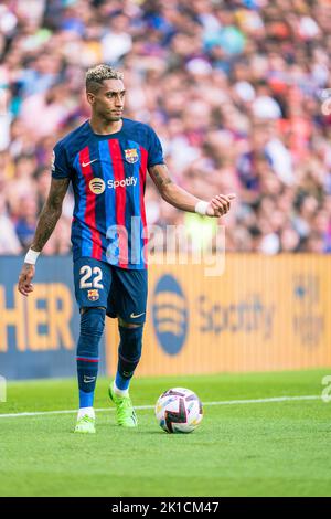 Barcelona, Spanien, 17, September 2022. Spanische La Liga: FC Barcelona / Elche CF. (22) Raphinha Credit: JG/Alamy Live News Stockfoto