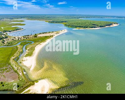 Luftaufnahmen vom Northwest Harbor County Park Stockfoto