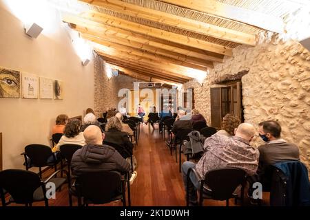 narrativa dels 70 , Casa Museu Llorenç Villalonga , Binissalem, Mallorca, Balearen, Spanien. Stockfoto