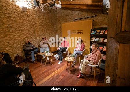 narrativa dels 70 , Casa Museu Llorenç Villalonga , Binissalem, Mallorca, Balearen, Spanien. Stockfoto