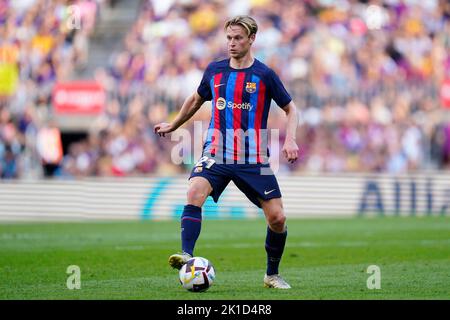 Barcelona, Spanien. 17. September 2022. Frenkie de Jong vom FC Barcelona während des La Liga-Spiels zwischen dem FC Barcelona und Elche CF spielte am 17. September 2022 im Camp Nou Stadium in Barcelona, Spanien. (Foto von Sergio Ruiz / PRESSIN) Quelle: PRESSINPHOTO SPORTS AGENCY/Alamy Live News Stockfoto