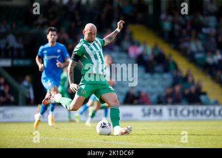 Yeovil Town V Chesterfield Samstag, 17. September 2022 - Huish Park - Yeovil - Vereinigtes Königreich Kredite an Martin Edwards Stockfoto