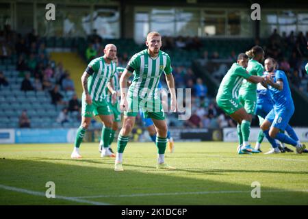 Yeovil Town V Chesterfield Samstag, 17. September 2022 - Huish Park - Yeovil - Vereinigtes Königreich Kredite an Martin Edwards Stockfoto