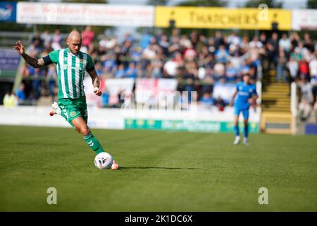 Yeovil Town V Chesterfield Samstag, 17. September 2022 - Huish Park - Yeovil - Vereinigtes Königreich Kredite an Martin Edwards Stockfoto