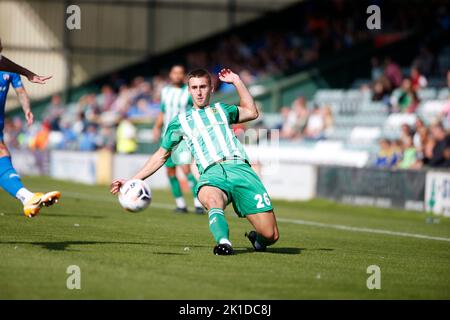 Yeovil Town V Chesterfield Samstag, 17. September 2022 - Huish Park - Yeovil - Vereinigtes Königreich Kredite an Martin Edwards Stockfoto