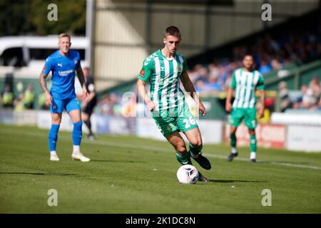 Yeovil Town V Chesterfield Samstag, 17. September 2022 - Huish Park - Yeovil - Vereinigtes Königreich Kredite an Martin Edwards Stockfoto