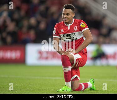 Middlesbrough, Großbritannien. 17. September 2022. Rodrigo Muniz #9 von Middlesbrough während des Sky Bet Championship-Spiels Middlesbrough gegen Rotherham United im Riverside Stadium, Middlesbrough, Großbritannien, 17.. September 2022 (Foto von James Heaton/Nachrichtenbilder) Kredit: Nachrichtenbilder LTD/Alamy Live News Stockfoto