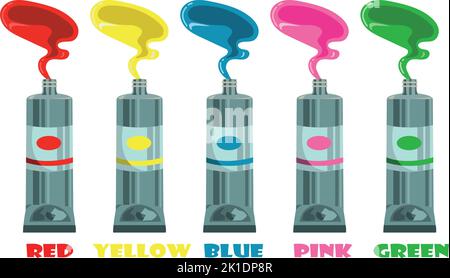 Farben lernen Grundfarben Farbpalette Stock Vektor
