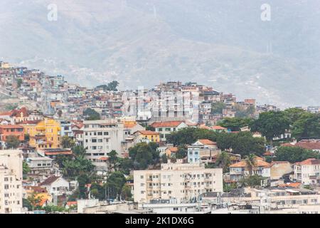 Favela Hill of Mining in Rio de Janeiro Brasilien. Stockfoto