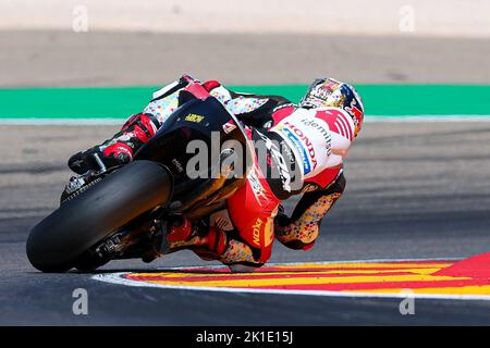 Alcaniz, Aragon, Spanien. 16. Sep, 2022. Während des MotoGP Free Trainings des MotoGP Gran Premio Animoca Brands de Aragon auf dem Motorland Aragon Circuit in Alcaniz, Spanien. (Bild: © David Ramirez/DAX via ZUMA Press Wire) Stockfoto