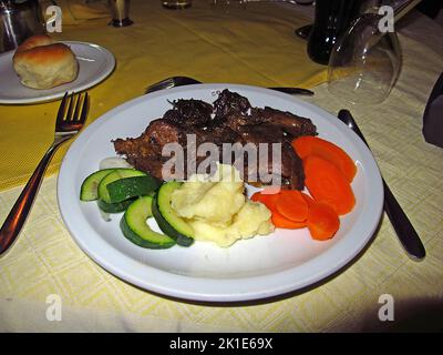 Das Essen in Axum, Äthiopien Stockfoto