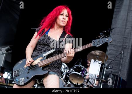 L7 HELLFEST Festival, Clisson, FRANKREICH , 20/06/2015 Florent 'MrCrash' B. Stockfoto