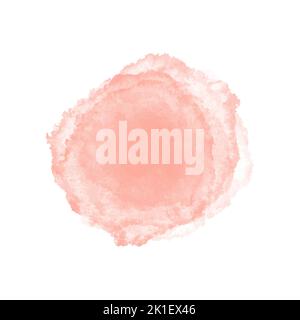 Vektor Rouge rosa Aquarell Flecken Farbe Stropke. Abstrakt rosa Aquarell von Hand auf Papier gemalt. Stock Vektor