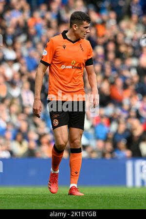 Glasgow, den 17.. September 2022. Ross Graham von Dundee Utd während des Cinch Premiership-Spiels im Ibrox Stadium, Glasgow. Bildnachweis sollte lauten: Neil Hanna / Sportimage Stockfoto