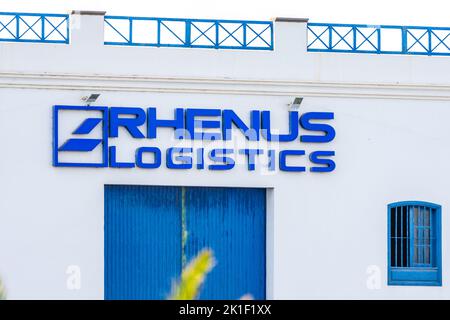 Rhenus Logistics unterzeichnen. Die Rhenus-Gruppe ist ein deutsches Logistikunternehmen mit Niederlassungen in Europa, Asien und Südamerika. Stockfoto