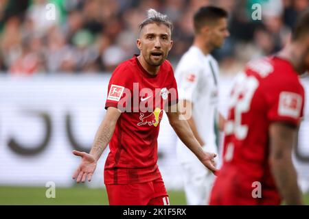 Mönchengladbach, Deutschland, Deutschland 1. Fußball-Bundesliga, 7. Spieltag, Matchday 7 Borussia Mönchengladbach : Rasenballsport Leipzig 3-0 17. 09. Stockfoto