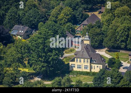 Luftaufnahme, Haus Schwarzenstein, Drevenack, Hünxe, Ruhrgebiet, Nordrhein-Westfalen, Deutschland, DE, Europa, Hünxe, Luftaufnahmen, Schwarzenstein Stockfoto