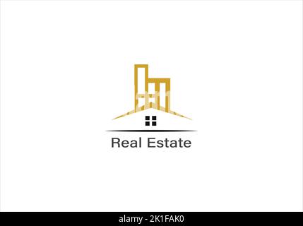 Immobilien-Logo-Design-Vorlage Stock Vektor