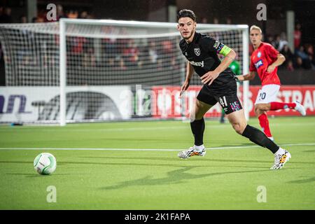 Silkeborg, Dänemark. 15., September 2022. Declan Rig (41) aus West Ham, gesehen während des UEFA Europa Conference League-Spiels zwischen Silkeborg IF und West Ham im JYSK Park in Silkeborg. (Foto: Gonzales Photo - Morten Kjaer). Stockfoto