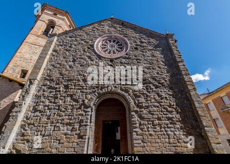 Fassade der Kirche San Francesco in Deruta, Perugia, Italien Stockfoto