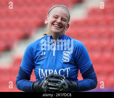 Charlton, Großbritannien. 18. September 2022. Lucy Jones vor dem Spiel der Fa Women's Super 2 League Chalrton Women gegen Birmingham City Women beim Oakwood VCD Athletic, Charlton, Großbritannien, 18.. September 2022 (Foto von Simon Bissett/News Images) Kredit: News Images LTD/Alamy Live News Stockfoto