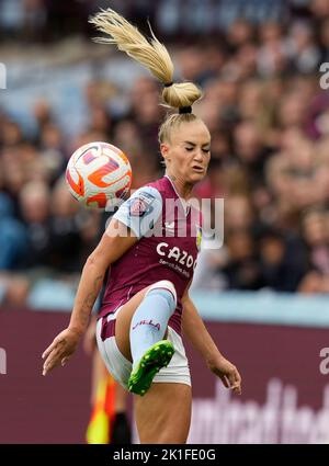 Birmingham, England, 18.. September 2022. Alisha Lehmann von Aston Villa während des Spiels der FA Women's Super League im Villa Park, Birmingham. Bildnachweis sollte lauten: Andrew Yates / Sportimage Stockfoto